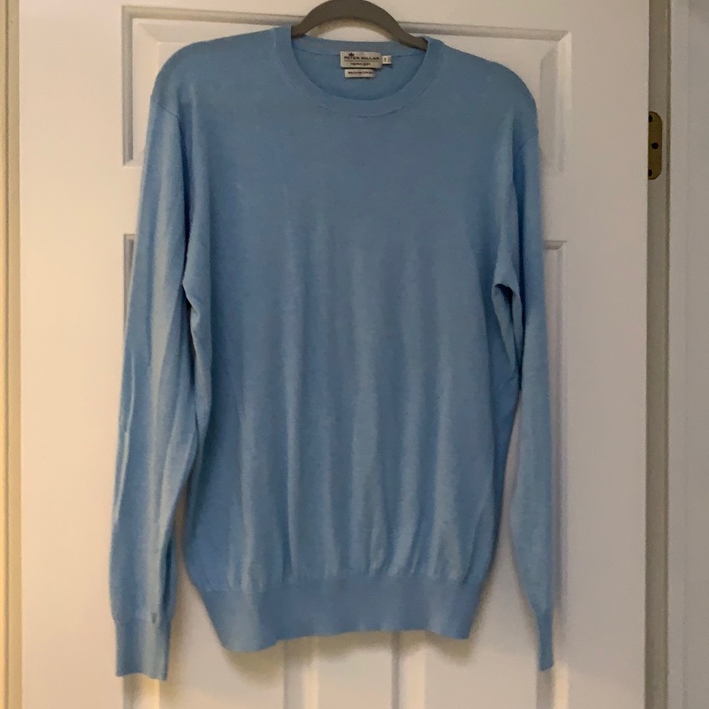 Pale Blue Peter Millar Sweater S 80% Cotton 20% Silk. Excellent Condition!